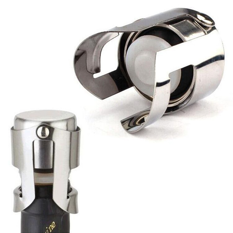 Wine Preservation Pump - Stainless Steel Champagne Bottle Stopper Vacuum