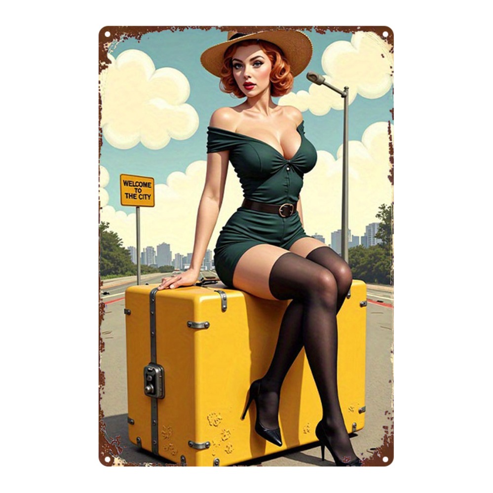 Vintage Beauty with Suitcase M - Home Bar Cafe recensione e prezzo