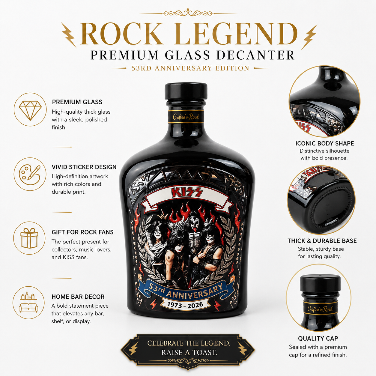 1973-2026 KISS Heavy Metal Roc - Home Bar And Counter recensione e prezzo