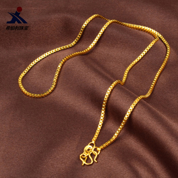 AU999 Box Chain Necklace Women - Bar Cart Gold recensione e prezzo