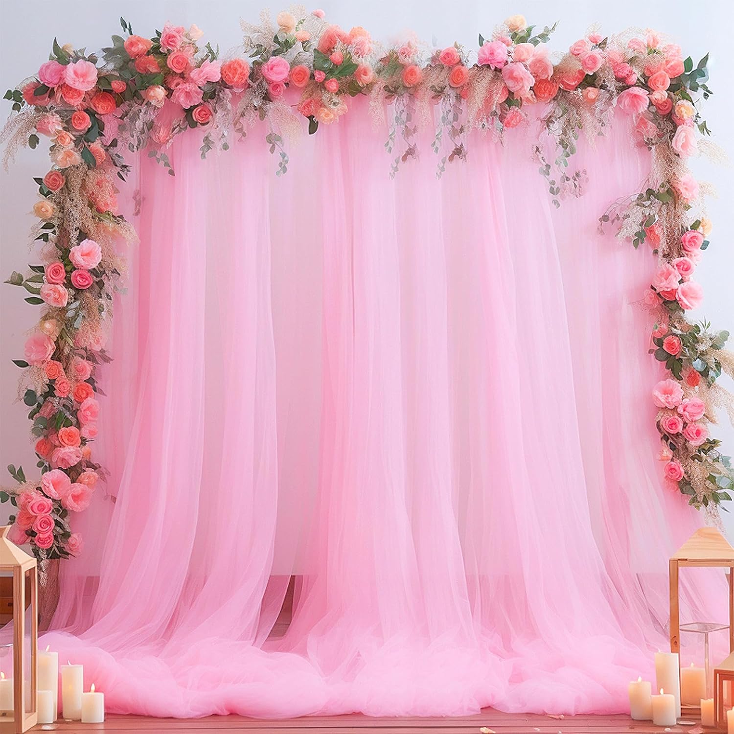 Pink Tulle Backdrop Curtain fo - Home Bargains recensione e prezzo