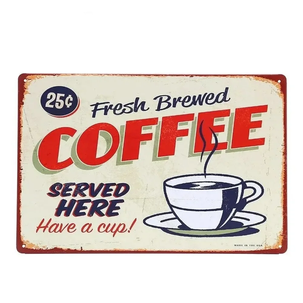 Plaque Metal Signs Drink Coffe - Home Bar Cafe recensione e prezzo