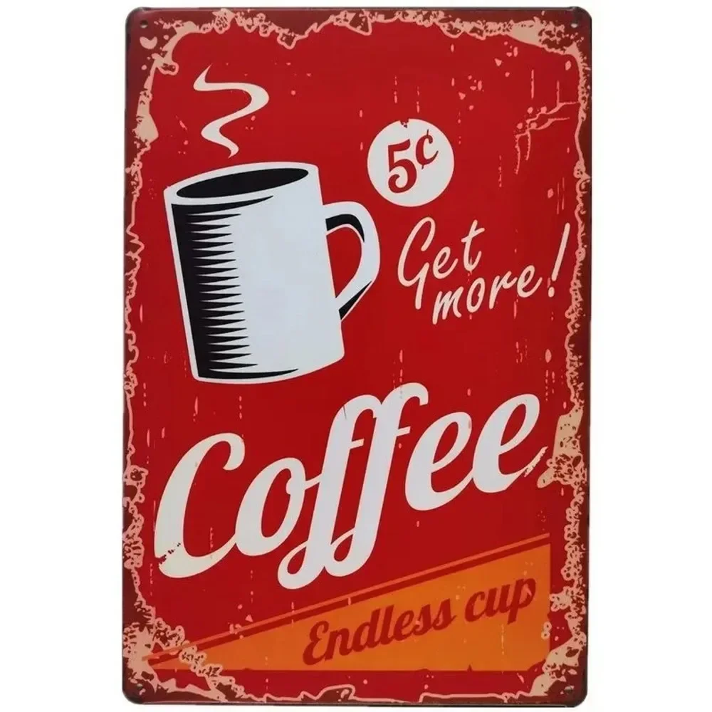 Plaque Metal Signs Drink Coffe - Home Bar Cafe recensione e prezzo