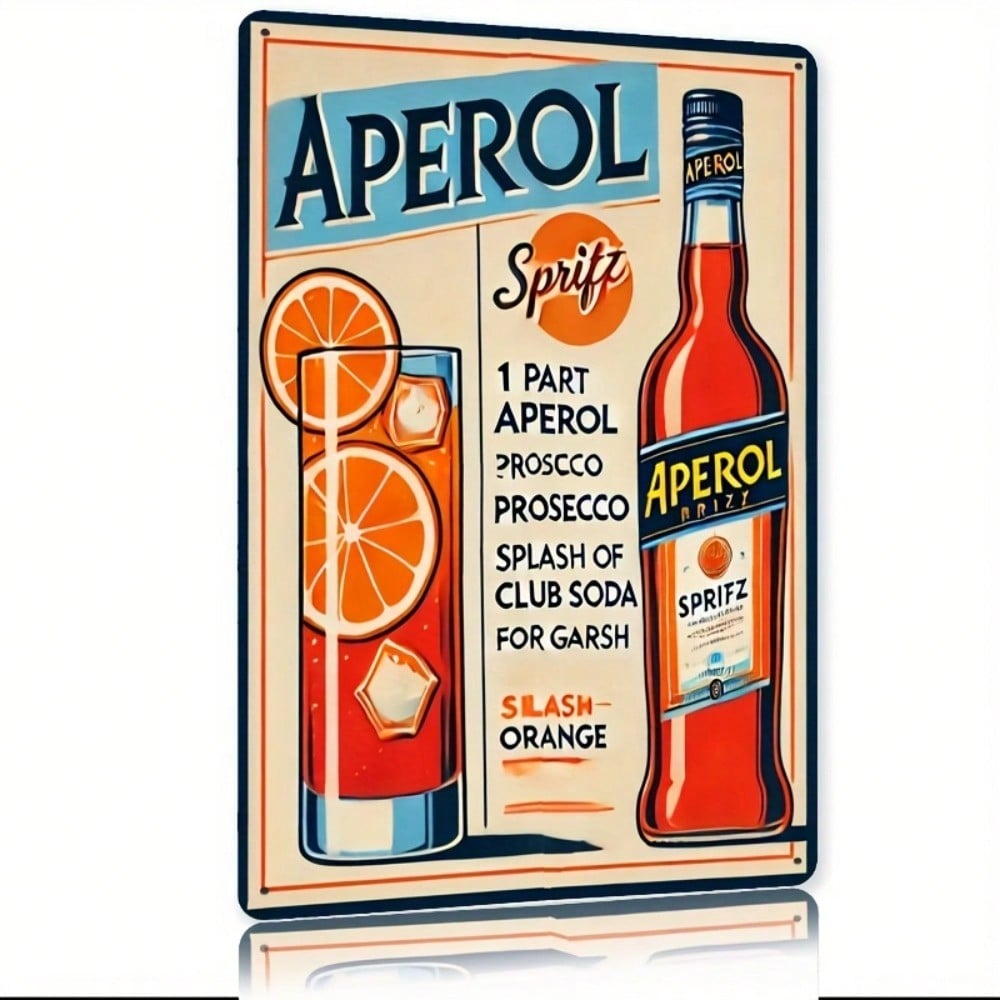 Vintage Aperol Spritz Metal Si - Home Bar Cafe recensione e prezzo