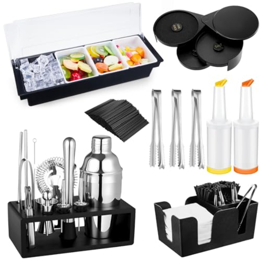 23 Pcs Bartender Supplies Kit  - Garnish Tray Set recensione e prezzo