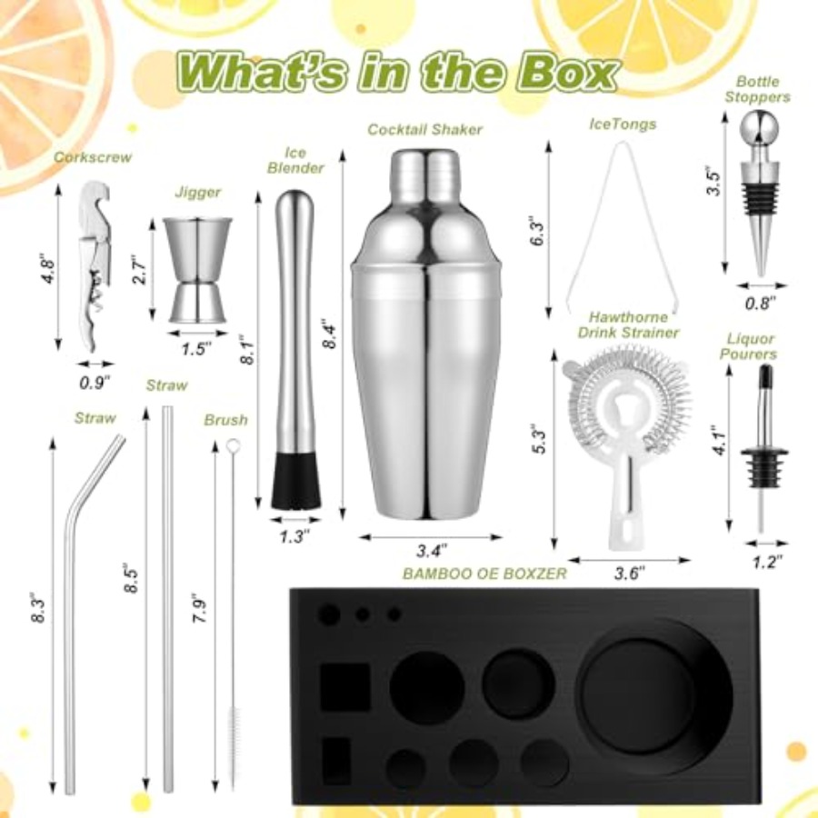 23 Pcs Bartender Supplies Kit  - Garnish Tray Set recensione e prezzo