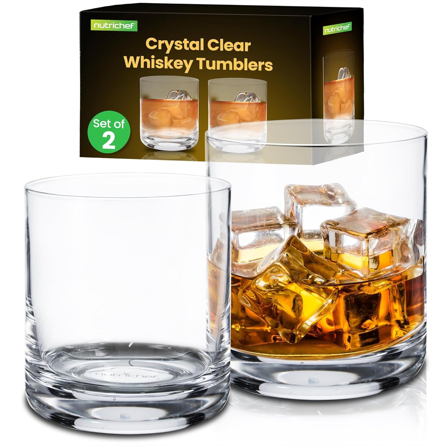 Whiskey Glass Set of 2 – 10 Oz - Old Fashioned Glass recensione e prezzo