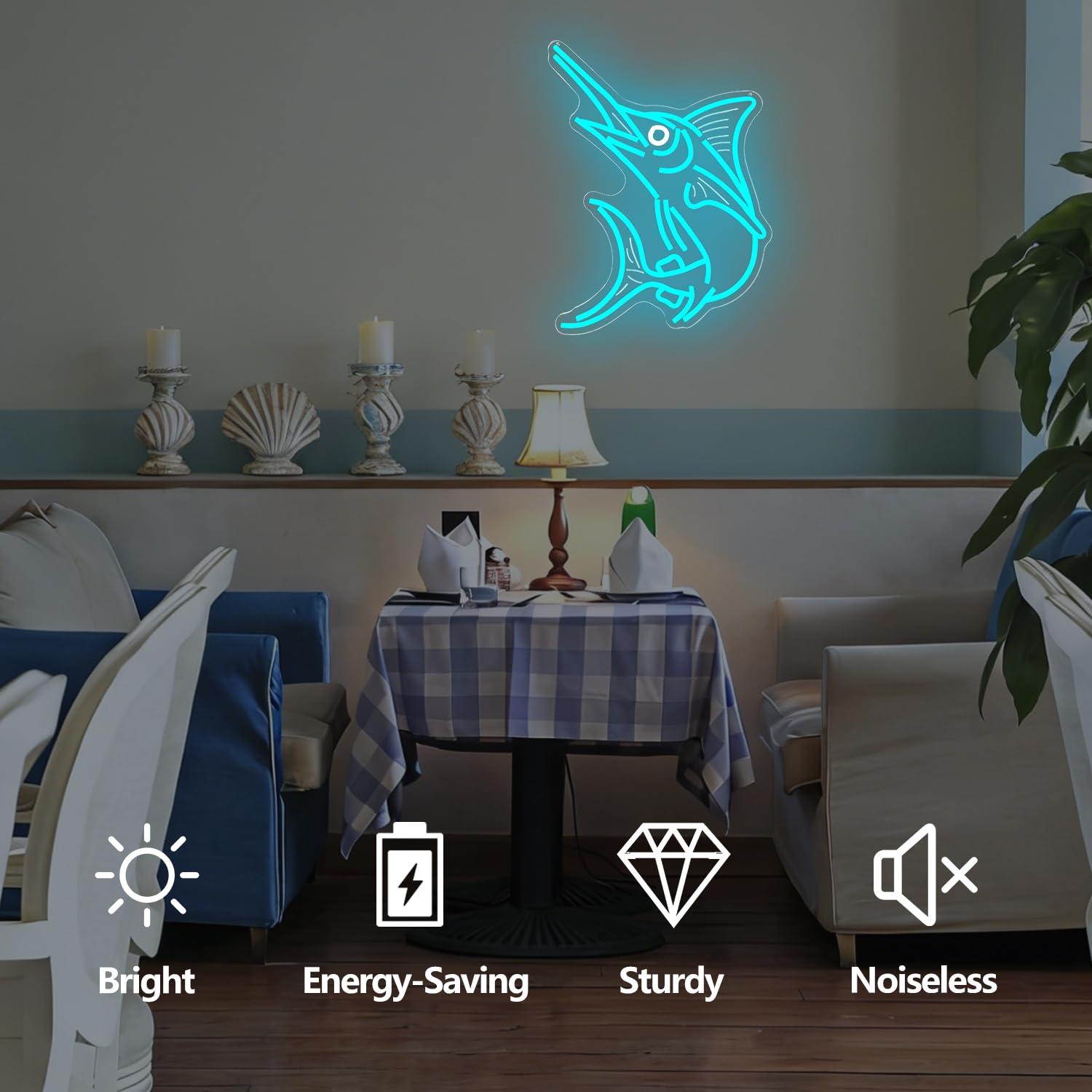 Marlin Fish Neon Sign Deep Sea - Home Bar Signs recensione e prezzo