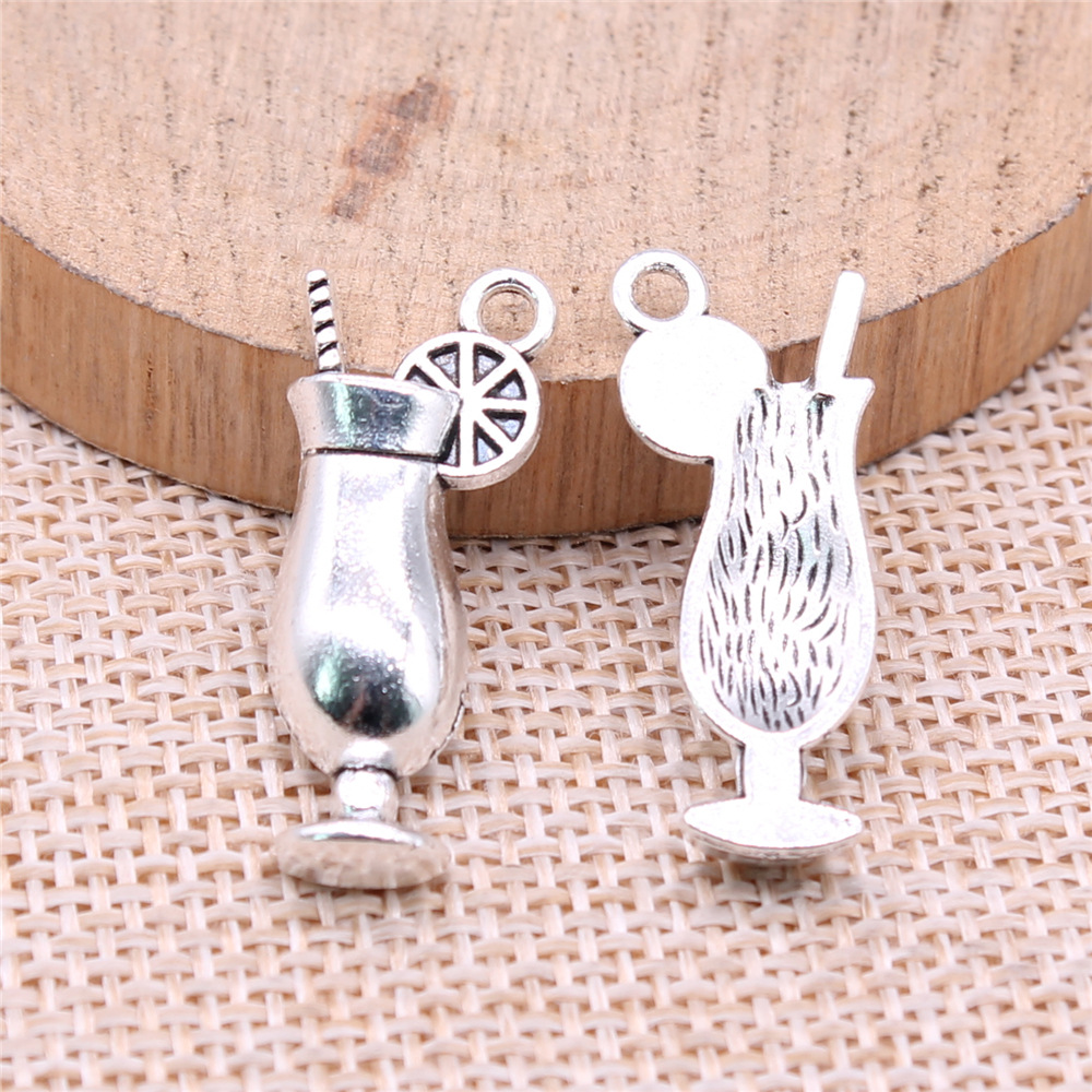4pcs 12x28mm Antique Silver Co - Old Fashioned Glass recensione e prezzo
