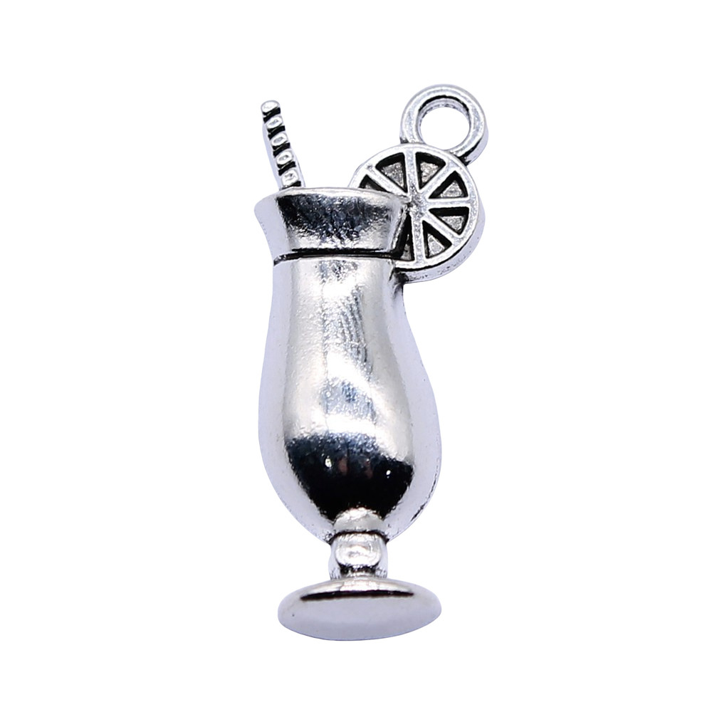 4pcs 12x28mm Antique Silver Co - Old Fashioned Glass recensione e prezzo