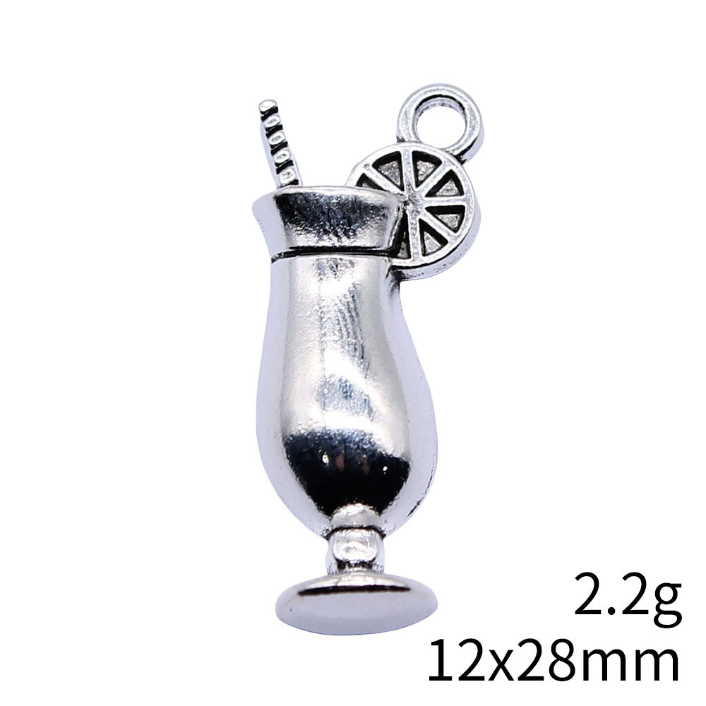 4pcs 12x28mm Antique Silver Co - Old Fashioned Glass recensione e prezzo