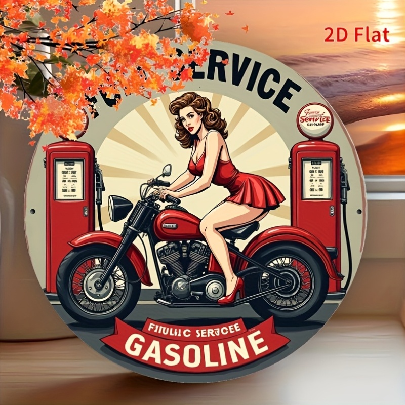 Round Metal Tin Sign Wall Deco - Home Bar Cafe recensione e prezzo
