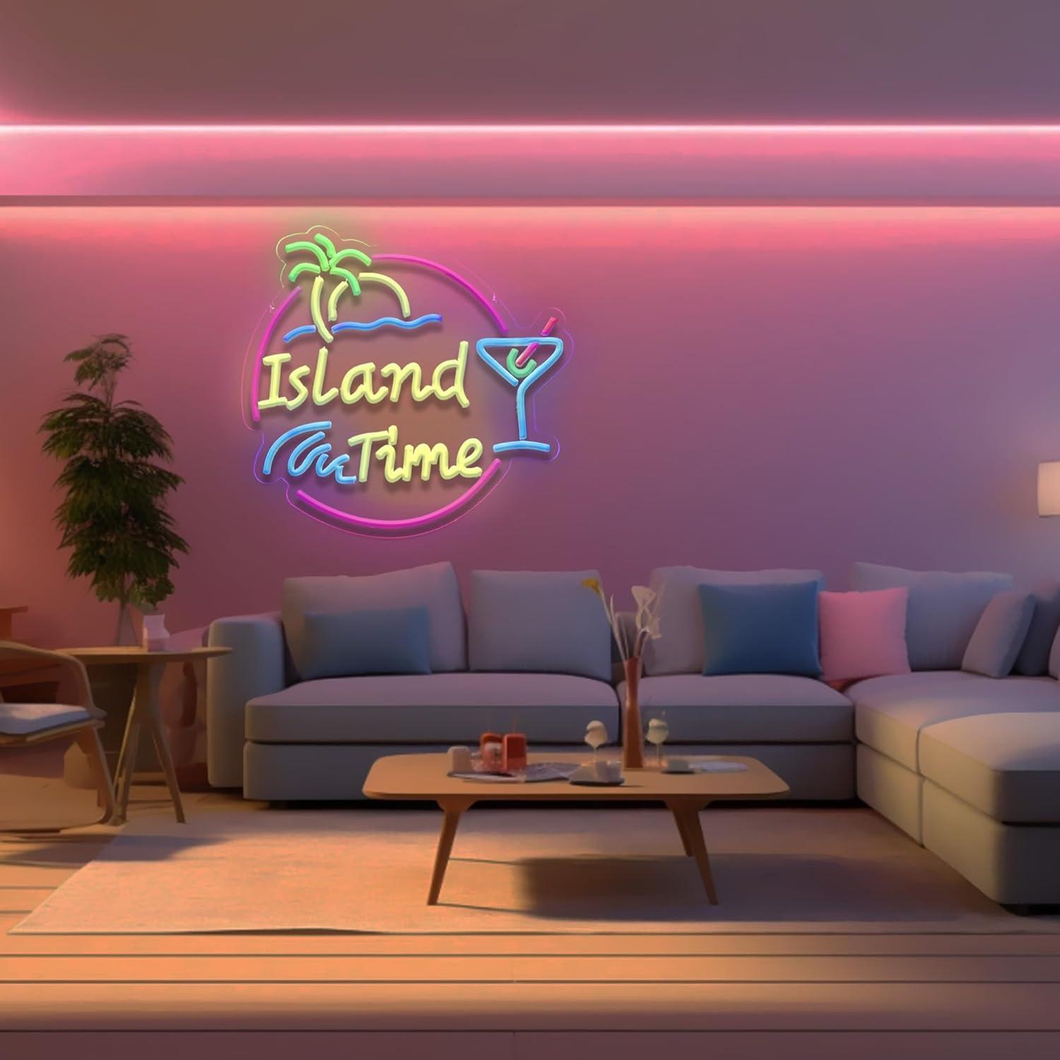 Island Time Neon Sign LED Ligh - Home Bar Signs recensione e prezzo