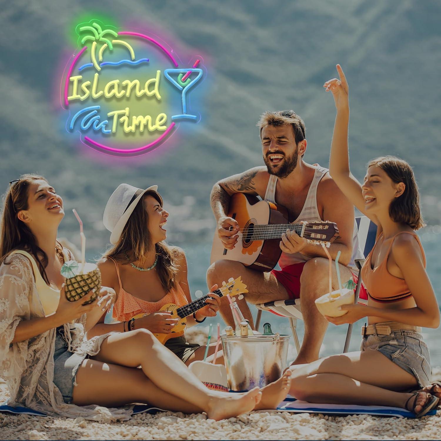 Island Time Neon Sign LED Ligh - Home Bar Signs recensione e prezzo