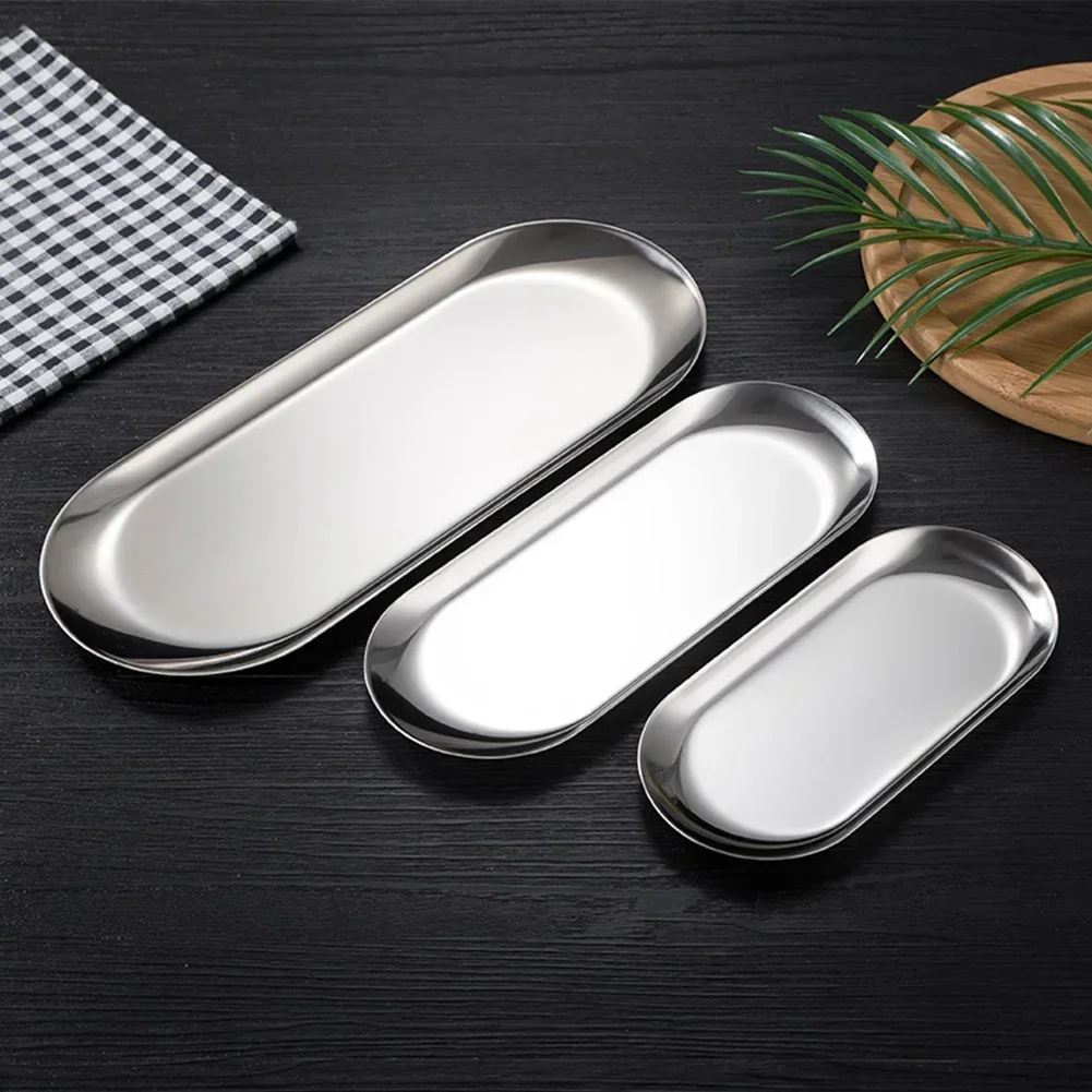 Stainless Steel Tray Oval Tray - Garnish Tray Set recensione e prezzo