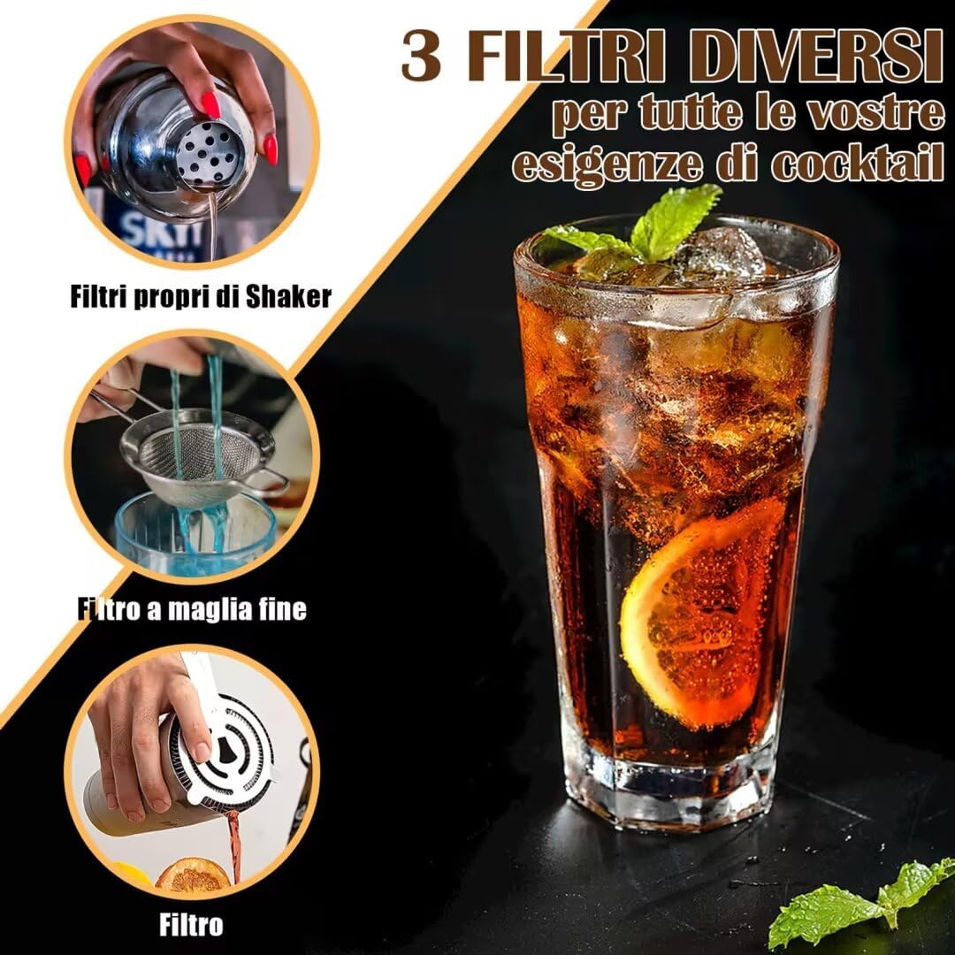 11-Piece Bartender Kit With Co - Boston Shaker Set recensione e prezzo