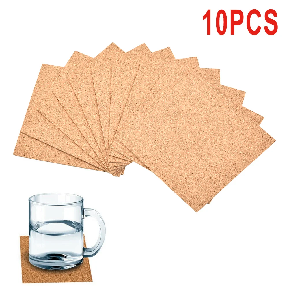 10Pcs Cork Coasters Square Cor - Home Bar Supplies recensione e prezzo