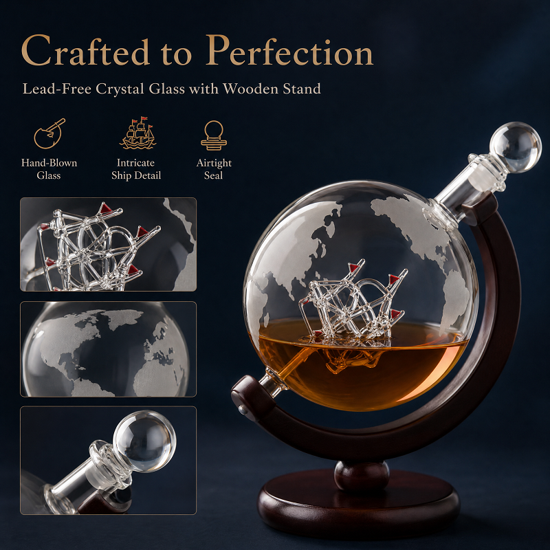 Globe Whiskey Decanter Set wit - Decanter Globe Set recensione e prezzo