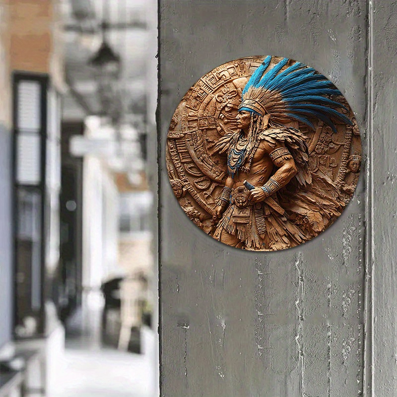 1pc Aztec Warrior 8-Inch Round - Home Bar Cafe recensione e prezzo
