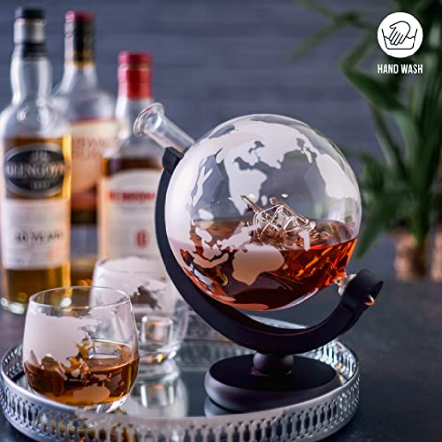 Oak Steel - 50 Oz Globe Whiske - Decanter Globe Set recensione e prezzo