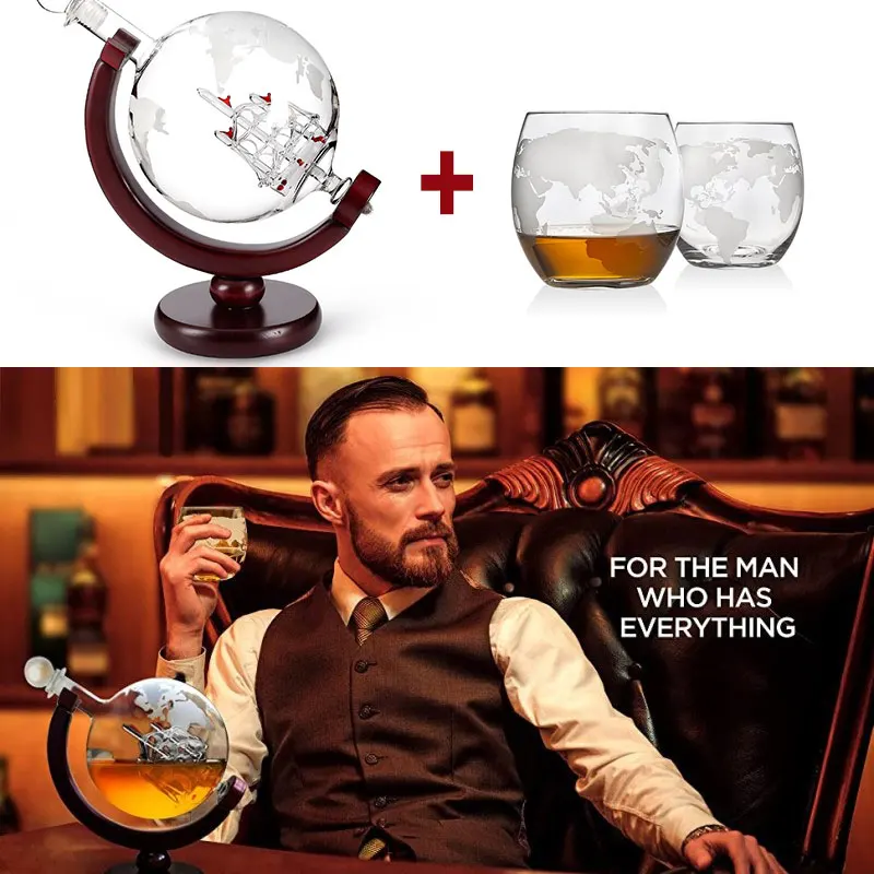 Whiskey Glass Set Crystal Glob - Decanter Globe Set recensione e prezzo