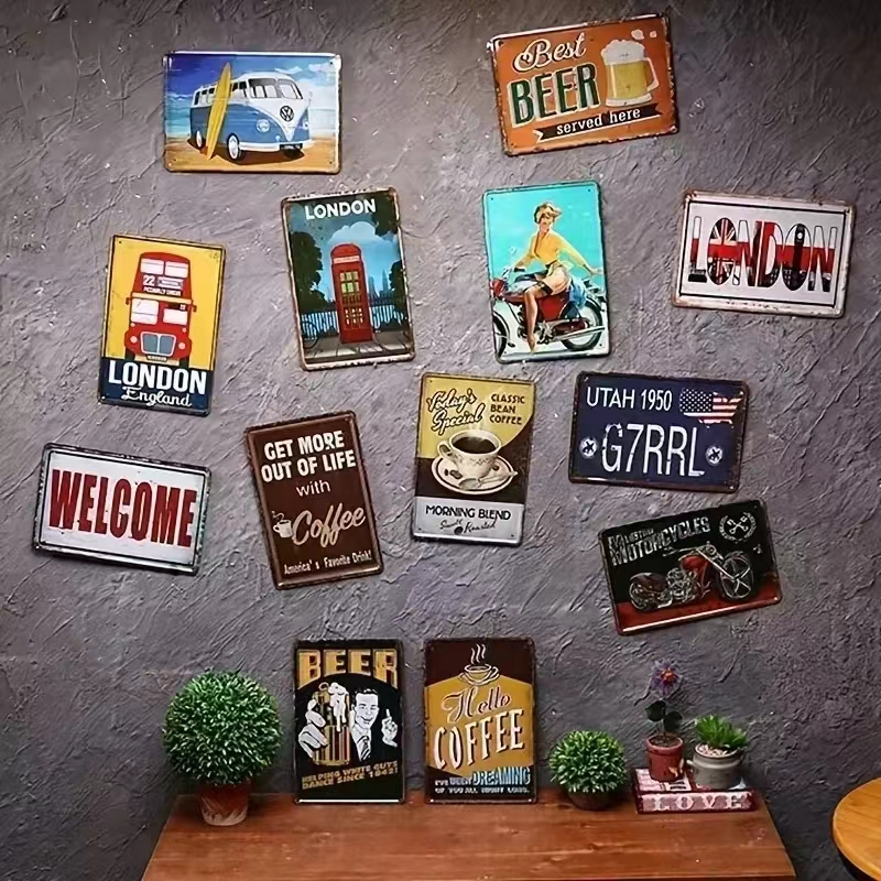 （2D Tin painting）2D Metal Sign - Home Bar Cafe recensione e prezzo
