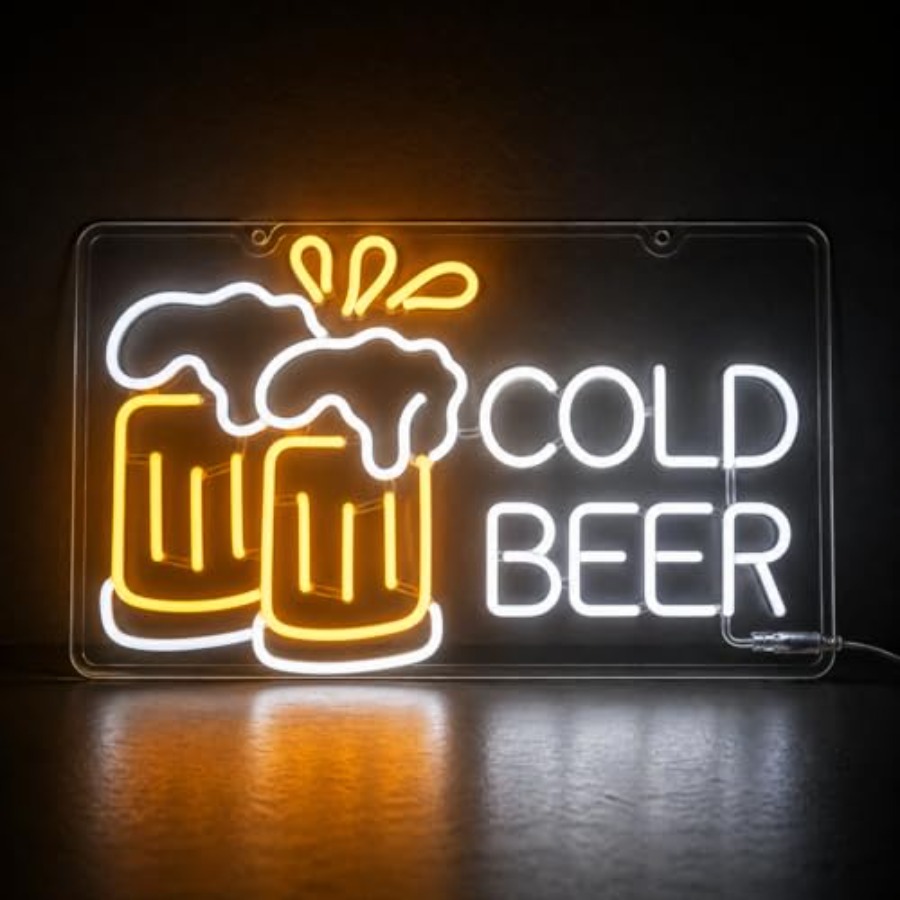 Cold Beer Neon Sign for Busine - Home Bar Signs recensione e prezzo