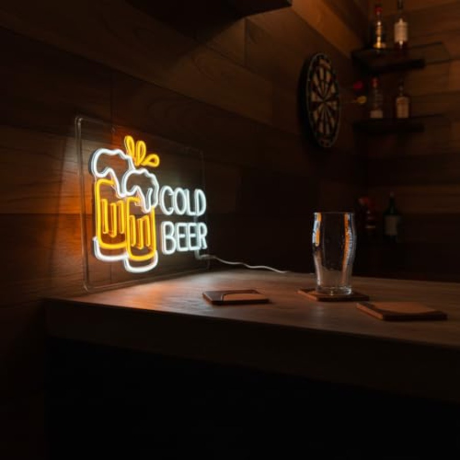 Cold Beer Neon Sign for Busine - Home Bar Signs recensione e prezzo