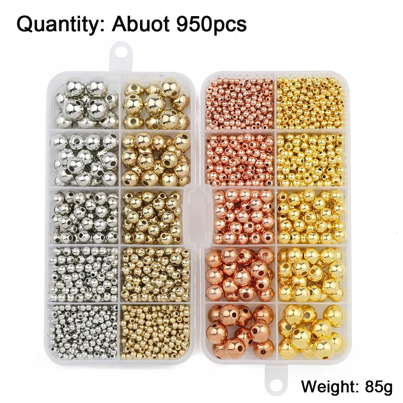 950PCS CCB 3/4/6/8/10MM Gold S - Bar Cart Gold recensione e prezzo