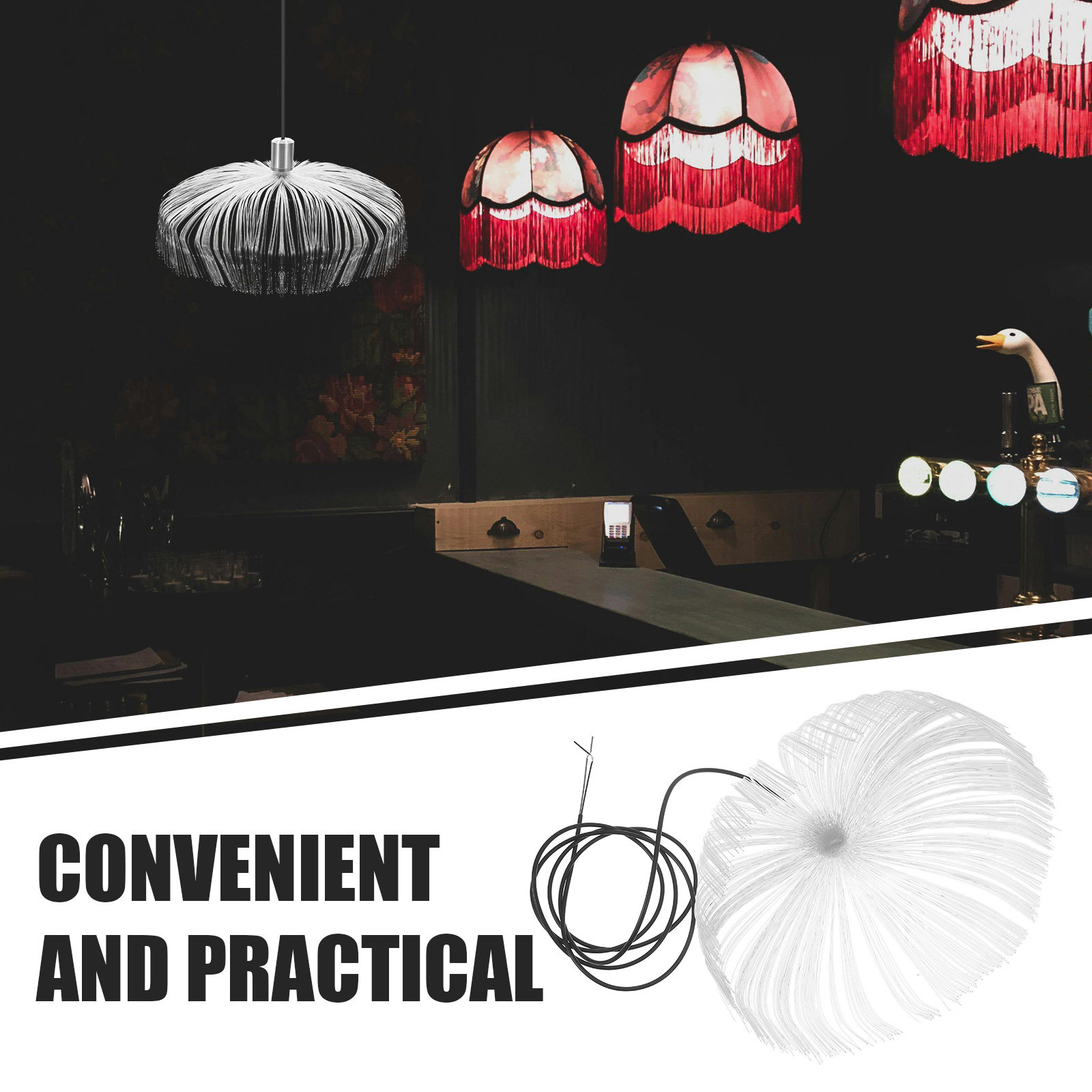 LED Fiber Optic Jellyfish Ceil - Home Bar And Theater recensione e prezzo