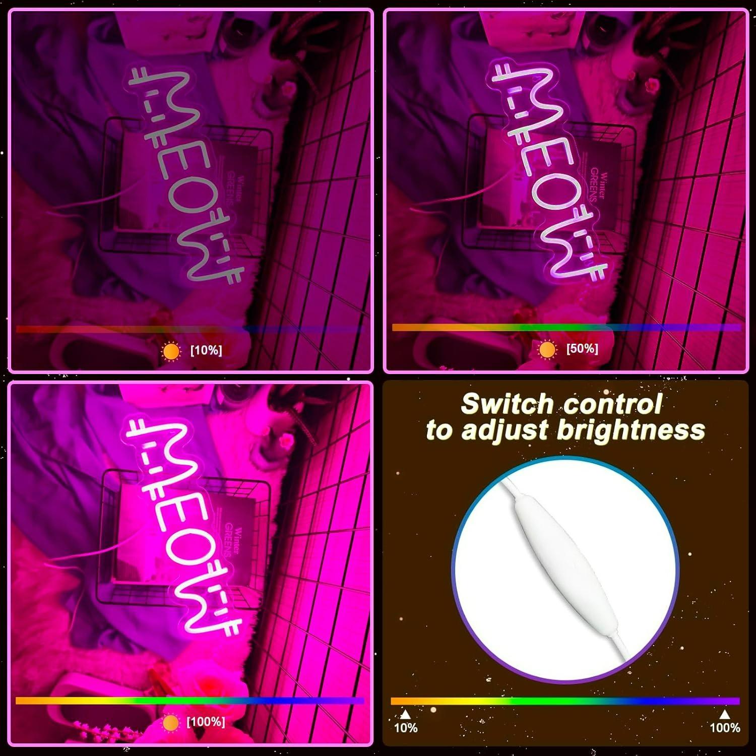 Meow Neon Sign Cat USB Powered - Home Bar Signs recensione e prezzo