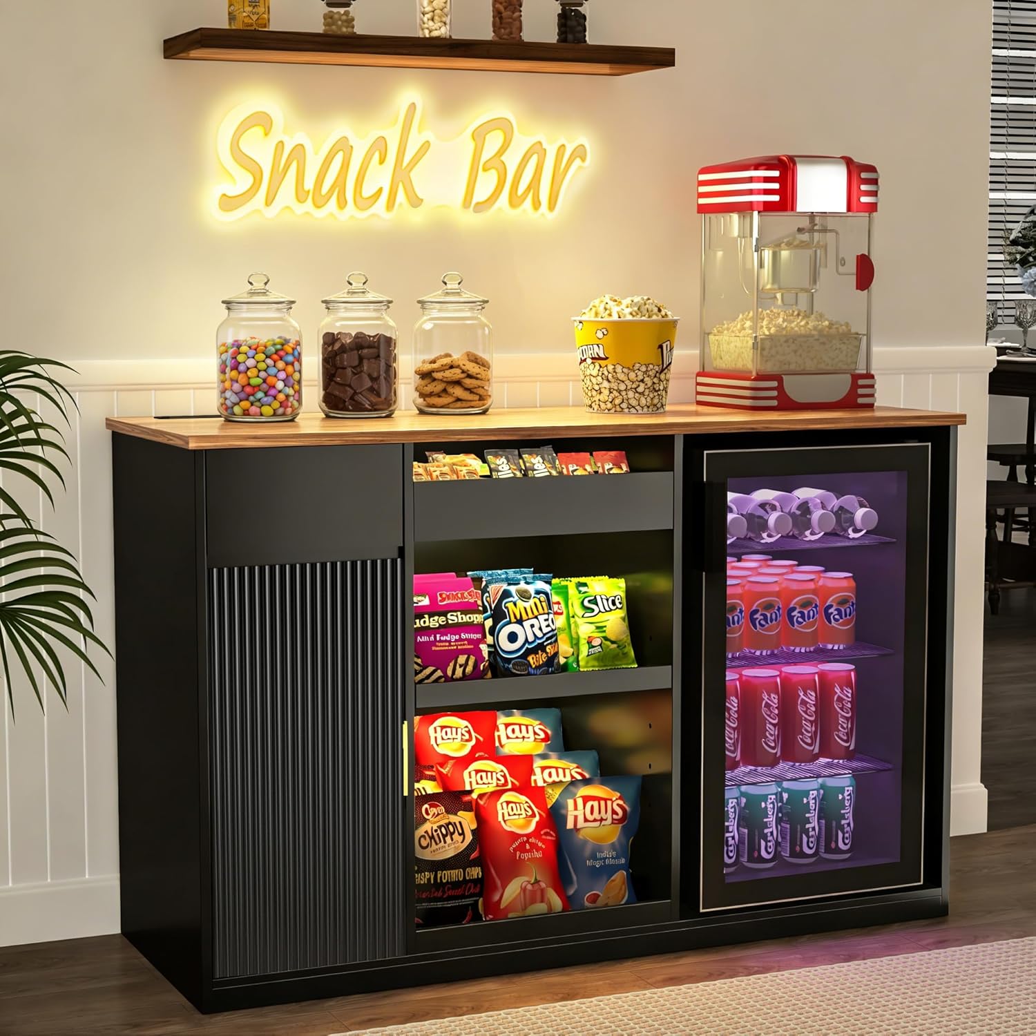 Snack Bar Cabinet with Fridge  - Home Bar And Theater recensione e prezzo