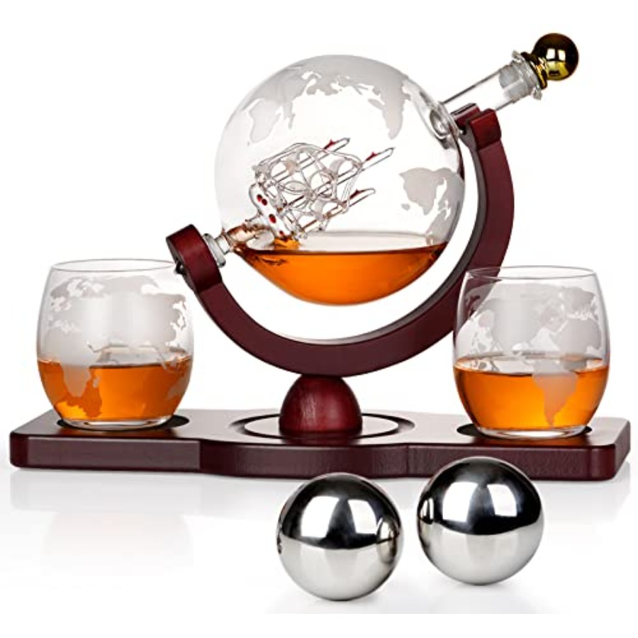 Gifts for Men Dad Fathers Day, - Decanter Globe Set recensione e prezzo