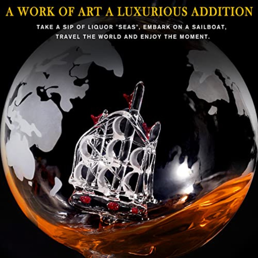Gifts for Men Dad Fathers Day, - Decanter Globe Set recensione e prezzo