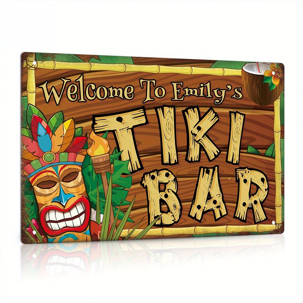 Custom  Decor Tiki Bar Sign, P - Home Bar Cafe recensione e prezzo