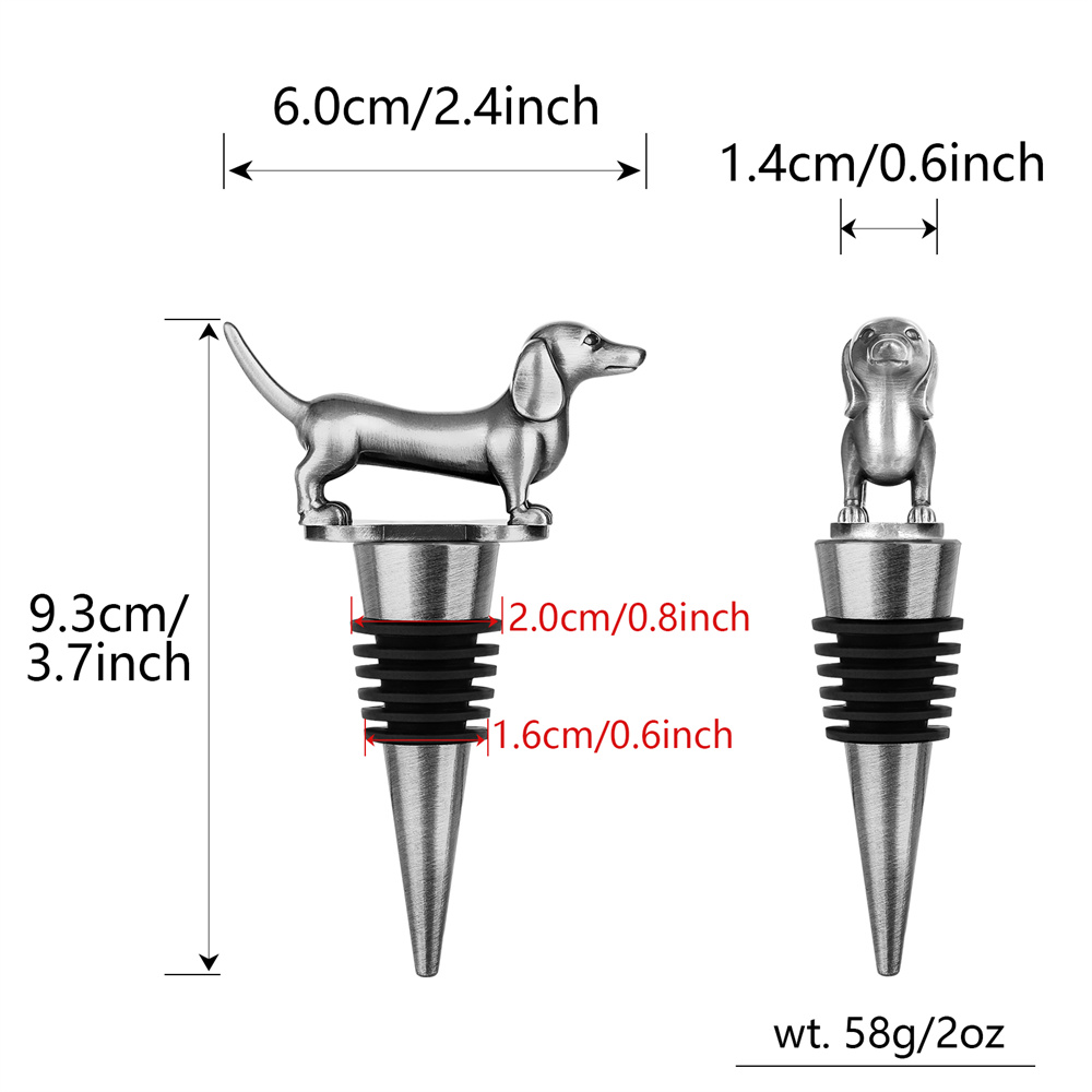 Wine Bottle Stopper Dachshund  - Wine Preservation Pump recensione e prezzo