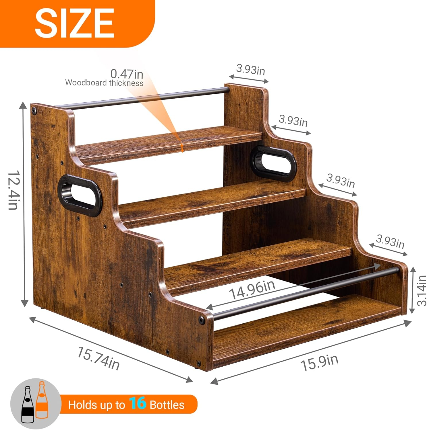 Liquor Bottle Display Shelf, C - Home Bargains recensione e prezzo