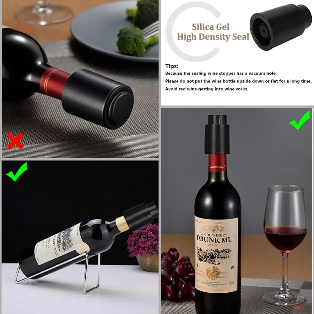 Vacuum Wine Bottle Cap Stopper - Wine Preservation Pump recensione e prezzo