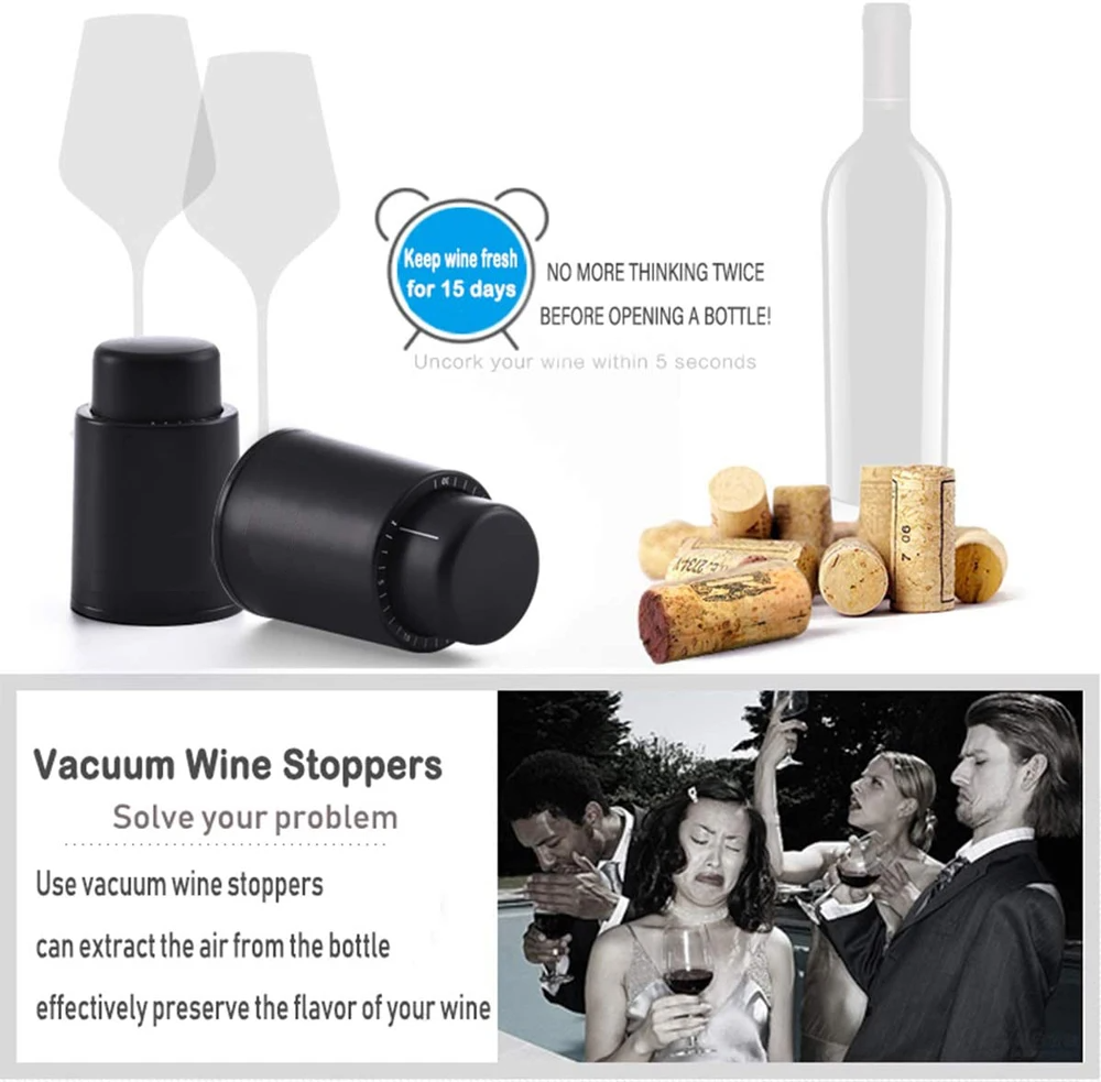 Vacuum Wine Bottle Cap Stopper - Wine Preservation Pump recensione e prezzo