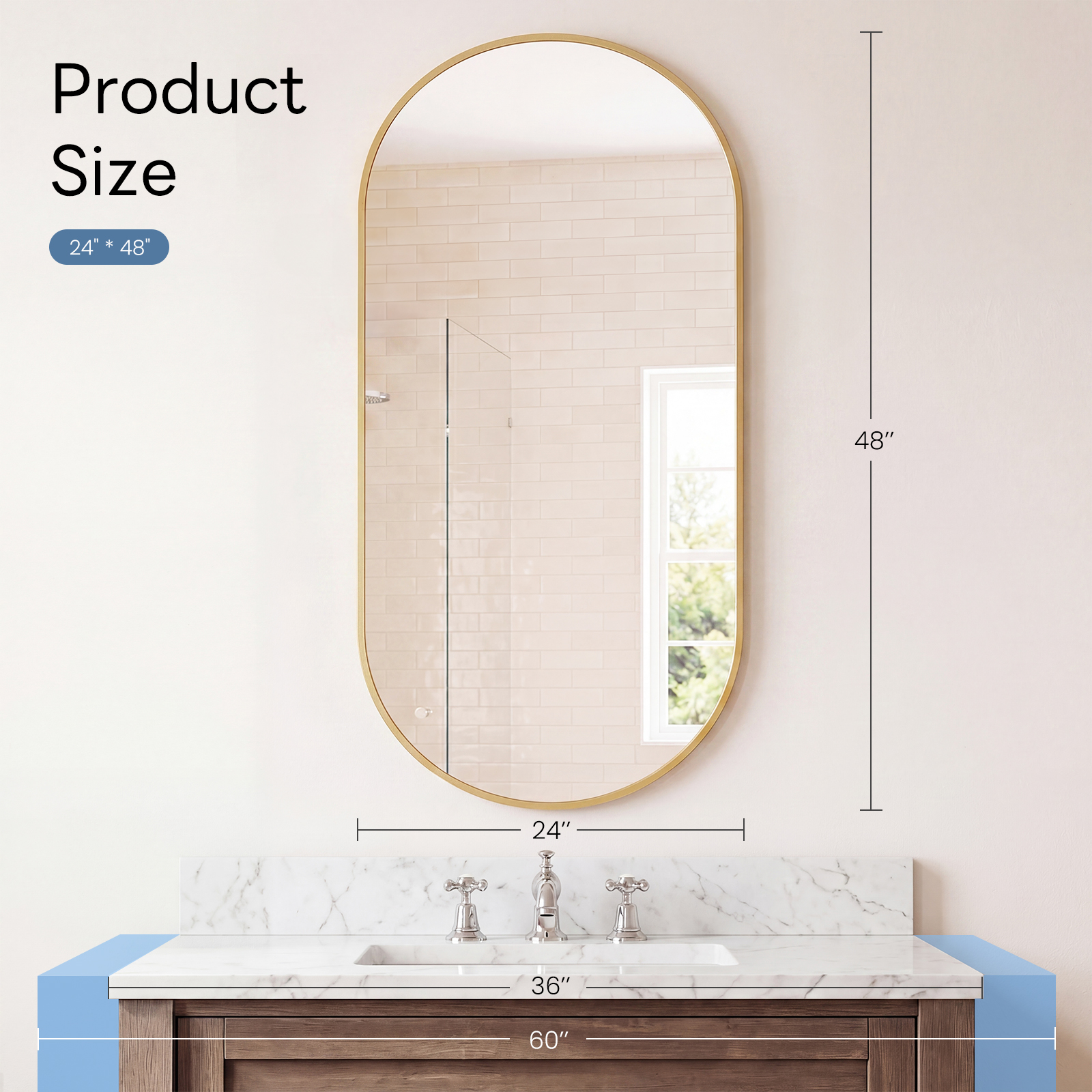 JHK Oval Wall Mirror with Meta - Home Bargains recensione e prezzo