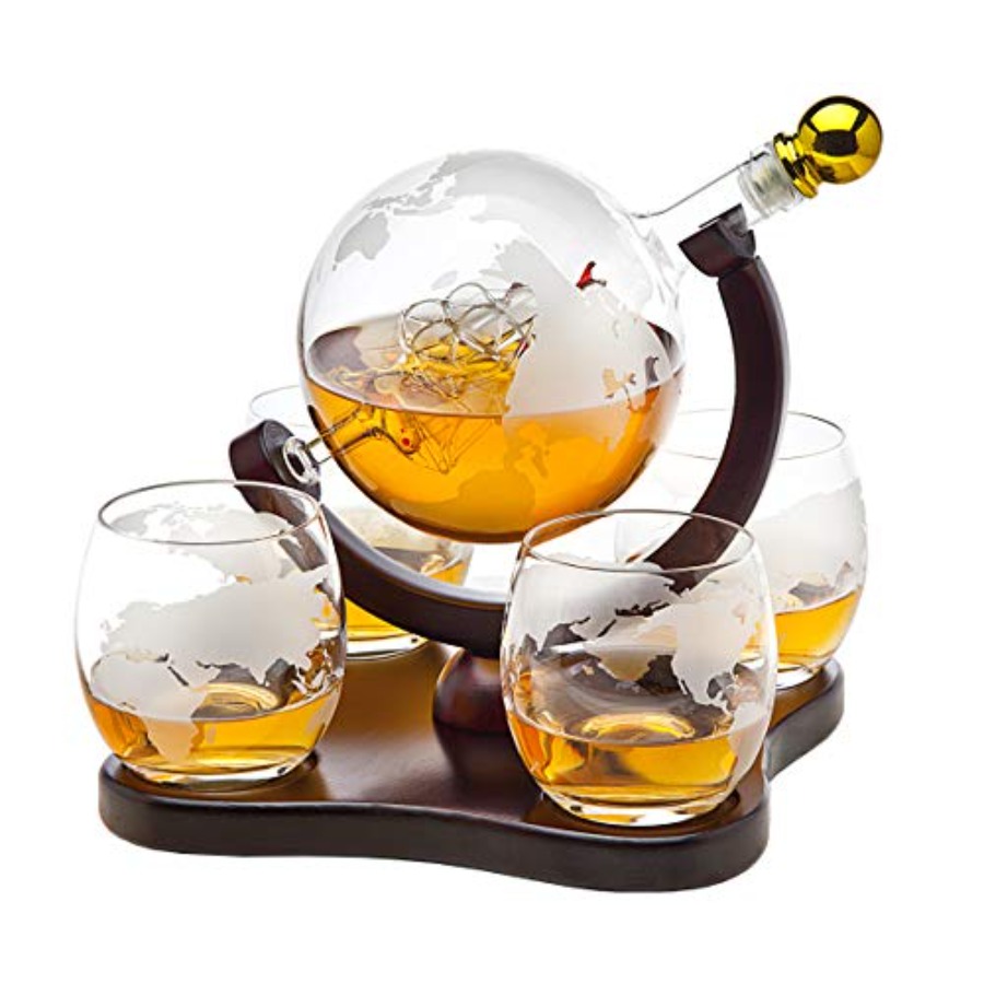 Whiskey Decanter Globe Set wit - Decanter Globe Set recensione e prezzo