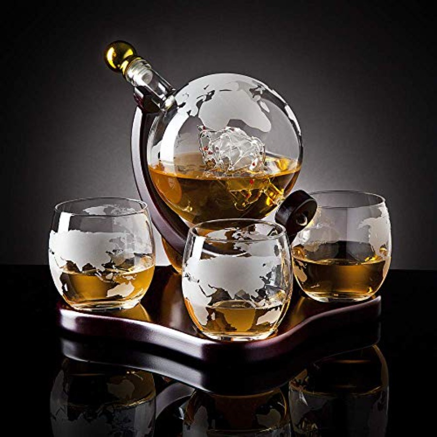 Whiskey Decanter Globe Set wit - Decanter Globe Set recensione e prezzo