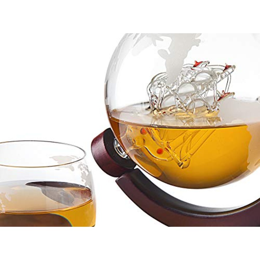 Whiskey Decanter Globe Set wit - Decanter Globe Set recensione e prezzo