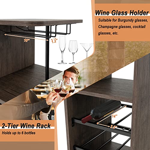 3-Piece Industrial Bar Set: Br - Home Bar And Counter recensione e prezzo