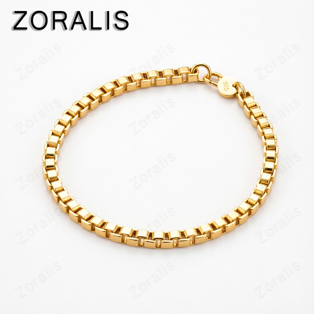 Exquisite 18K Gold 4mm Box Cha - Bar Cart Gold recensione e prezzo