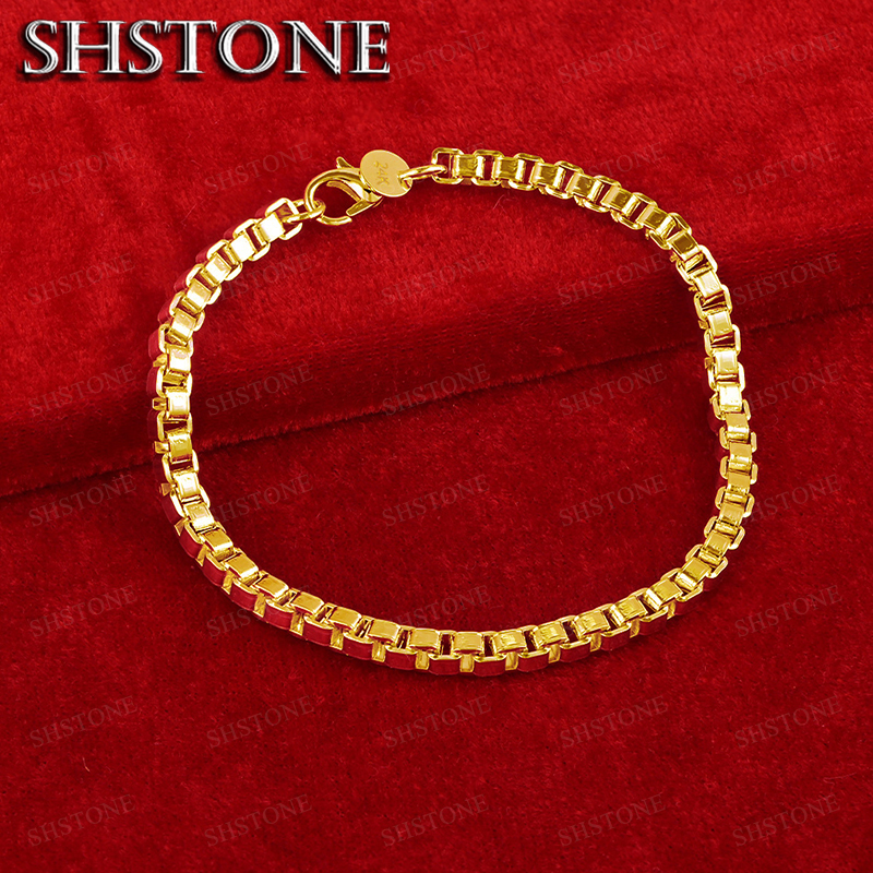 Exquisite 18K Gold 4mm Box Cha - Bar Cart Gold recensione e prezzo