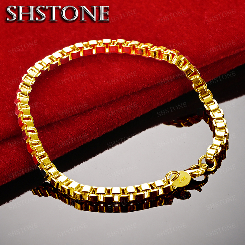 Exquisite 18K Gold 4mm Box Cha - Bar Cart Gold recensione e prezzo