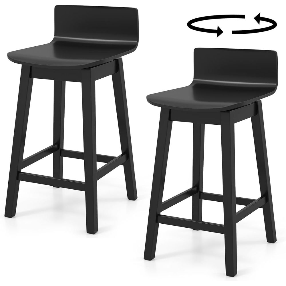 Swivel Solid Wood Bar Stools S - Home Bar And Counter recensione e prezzo